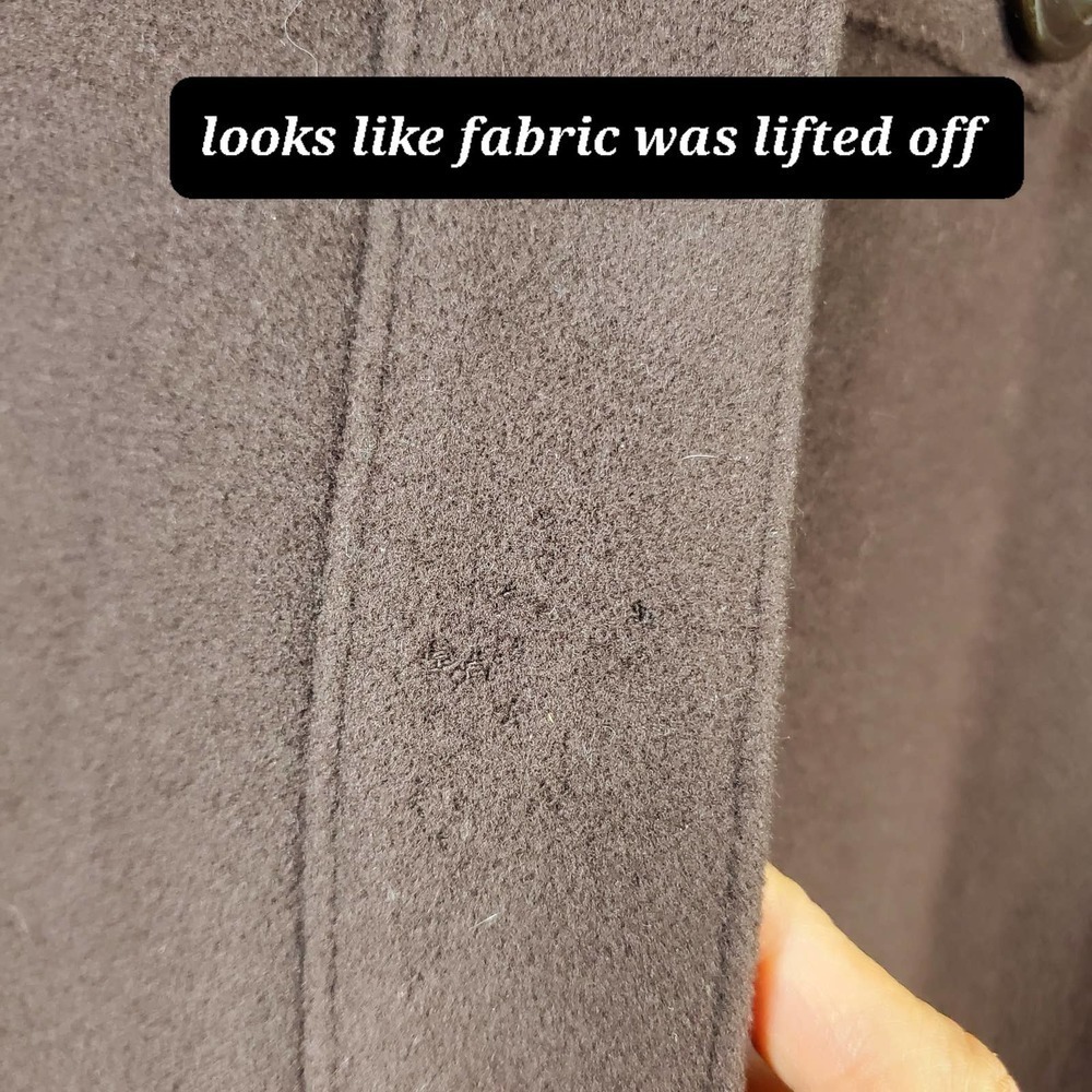Kristen Blake Women Chocolate Lambswool Cashmere Blend Peacoat Long Coat Size 12 - Picture 8 of 14